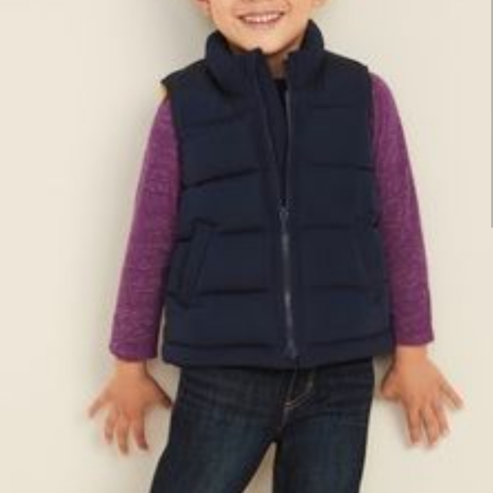 Boy's Navy/Burgundy Zippered Vest Size 4t